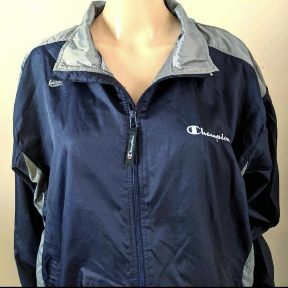 Vintage Champion windbreaker track jacket, men's medium